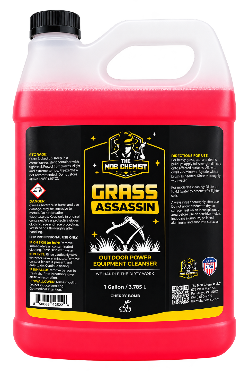 Grass Assassin Outdoor Power Equipment Cleaner & Degreaser 32 oz / 1 Gal