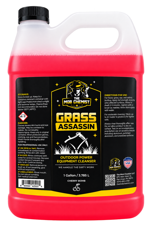 Grass Assassin Outdoor Power Equipment Cleaner & Degreaser 32 oz / 1 Gal