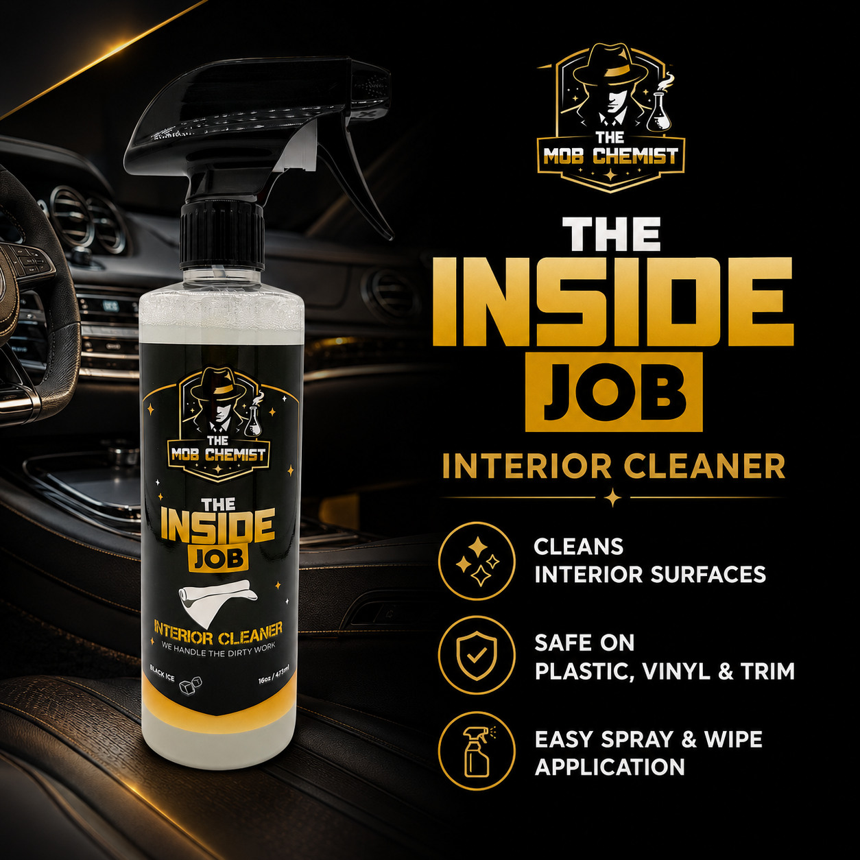 The Inside Job Interior Cleaner – 16 oz